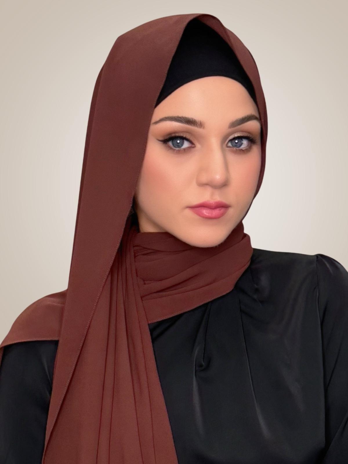 Classic Chiffon Hijab-Cocoa