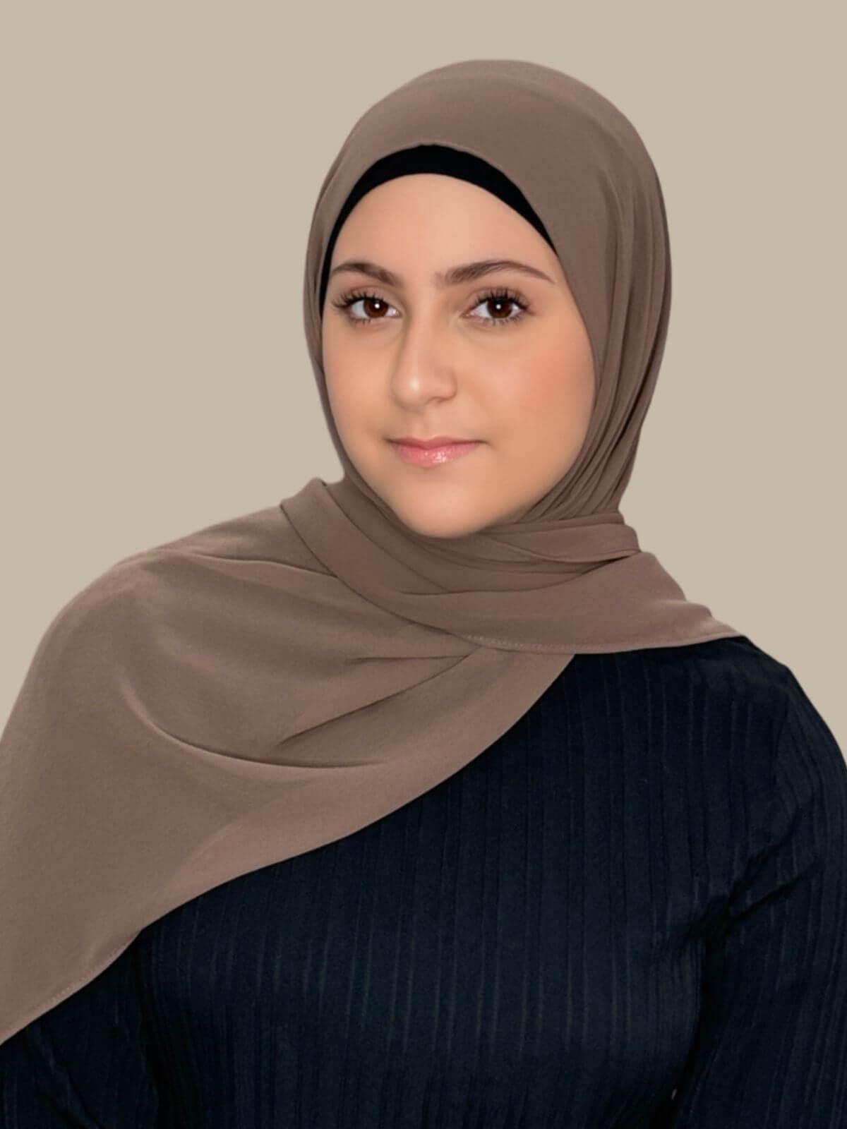 Modish Girl Luxury Chiffon Hijab-Chestnut Brown