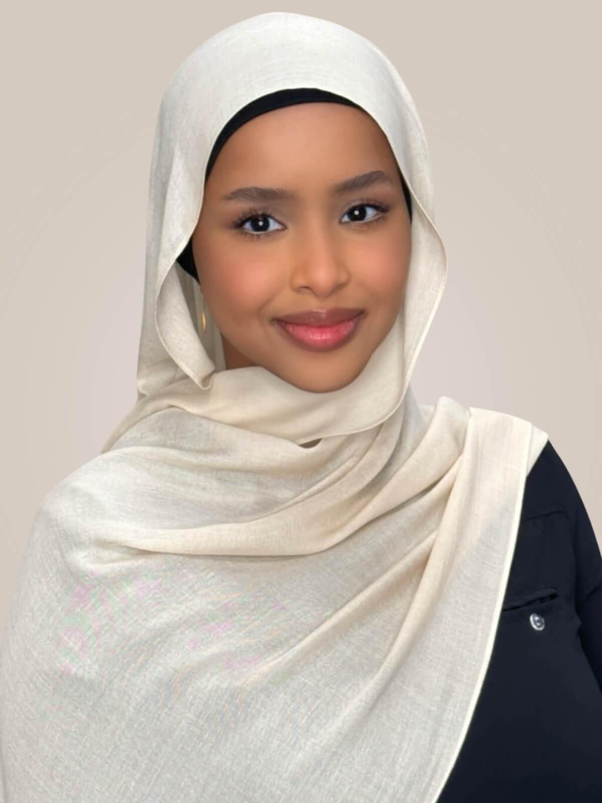 Cotton Modal Hijab-Buttercream