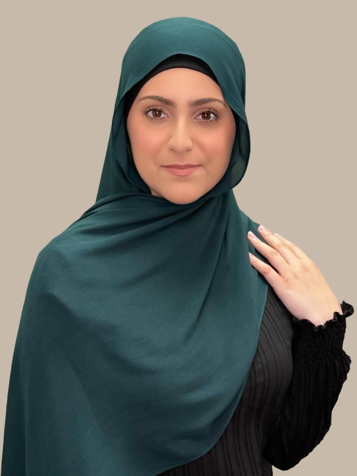 Modish Girl Cotton Modal Hijab-Dark Aqua