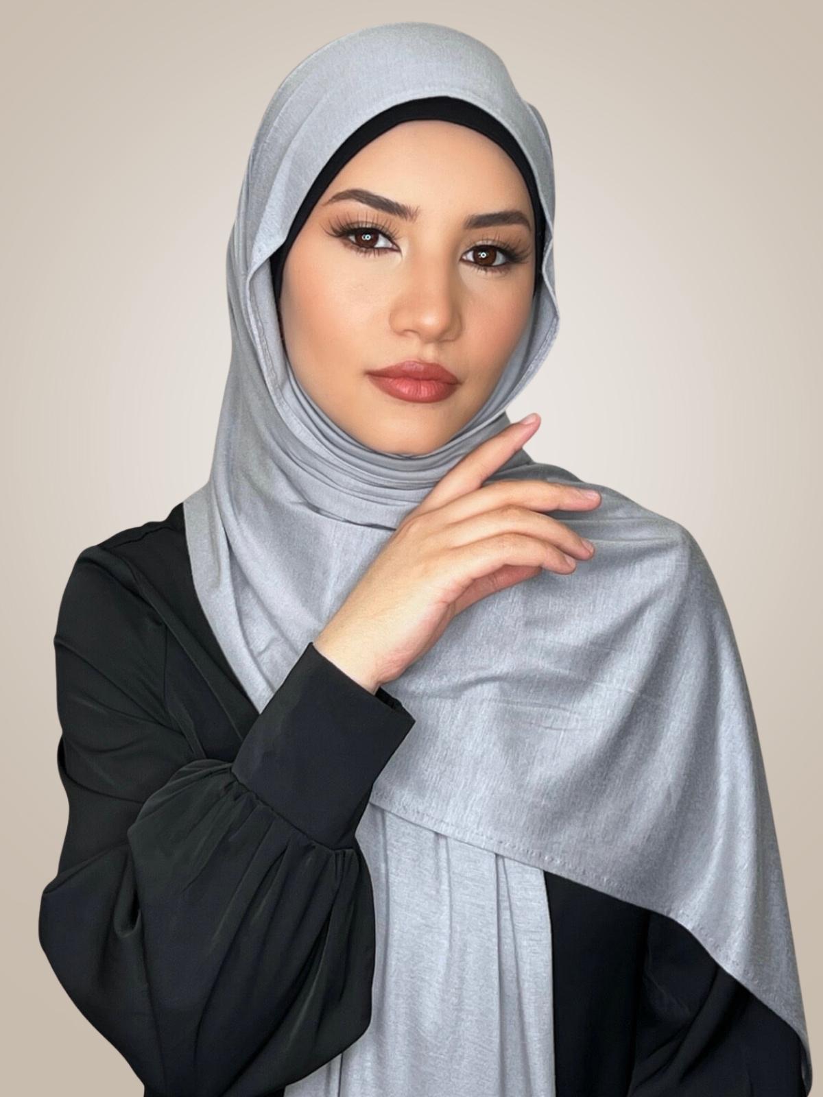 Classic Jersey Hijab-Steel Grey