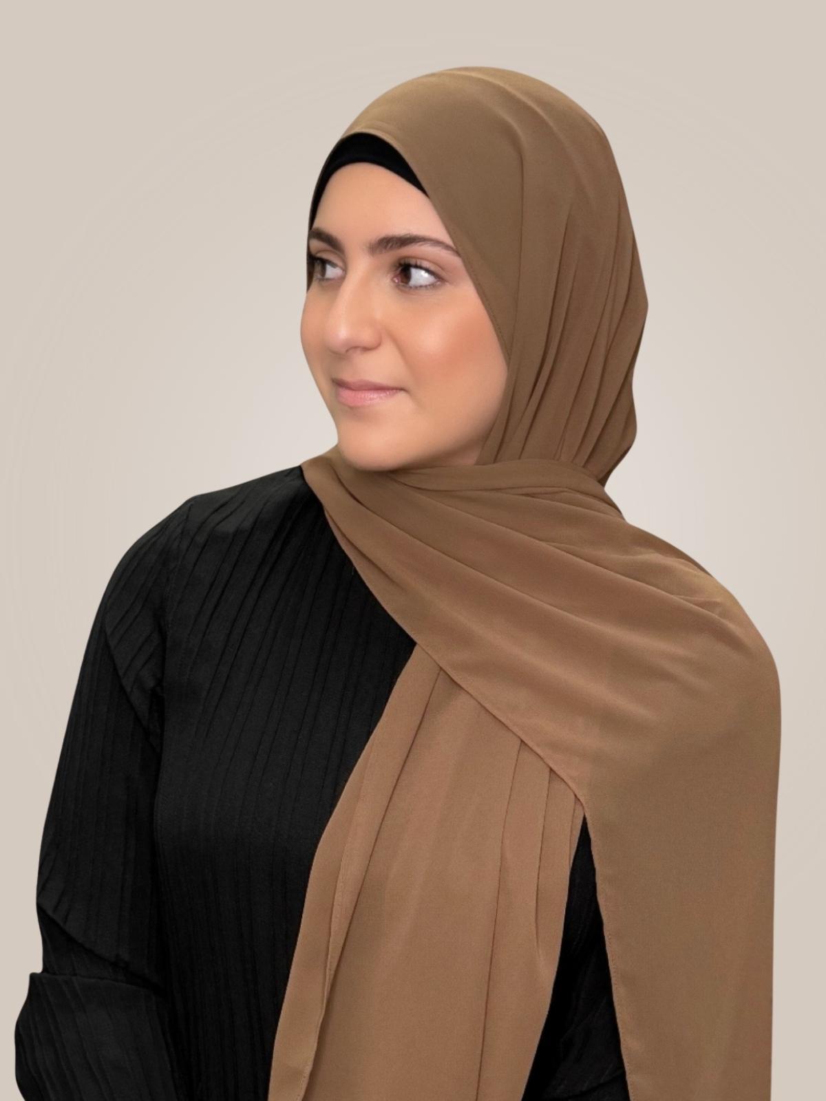Modish Girl Luxury Chiffon Hijab-Walnut Brown