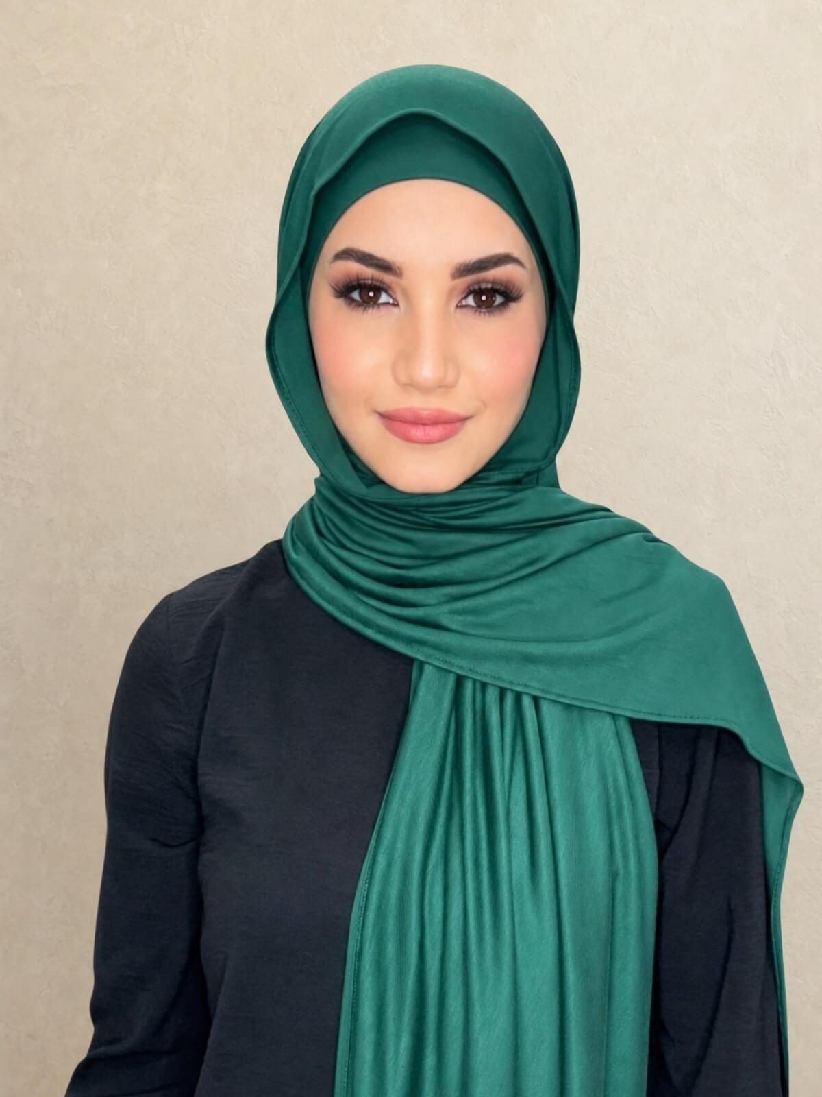 Premium Jersey Hijab-Forrest Green