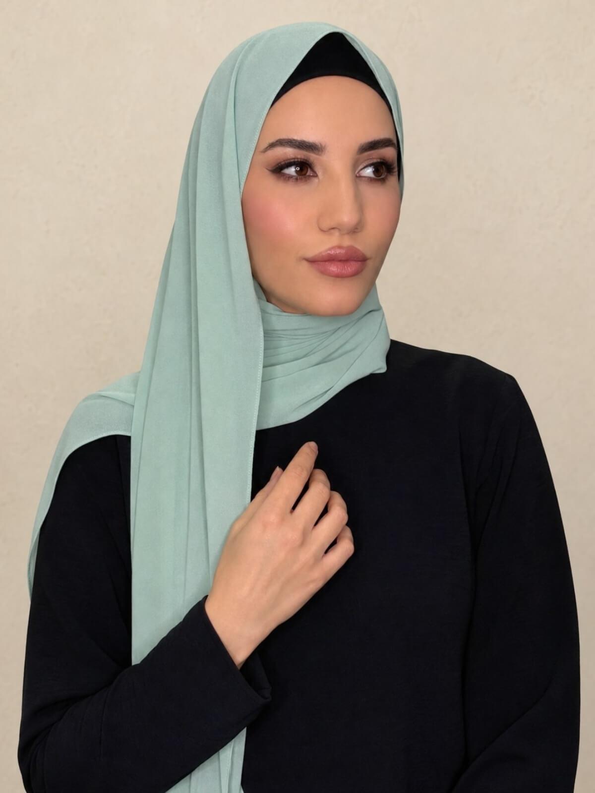 Classic Chiffon Hijab-Teal