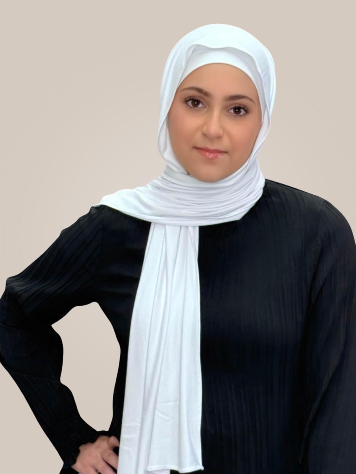 Modish Girl Premium Jersey Hijab-White