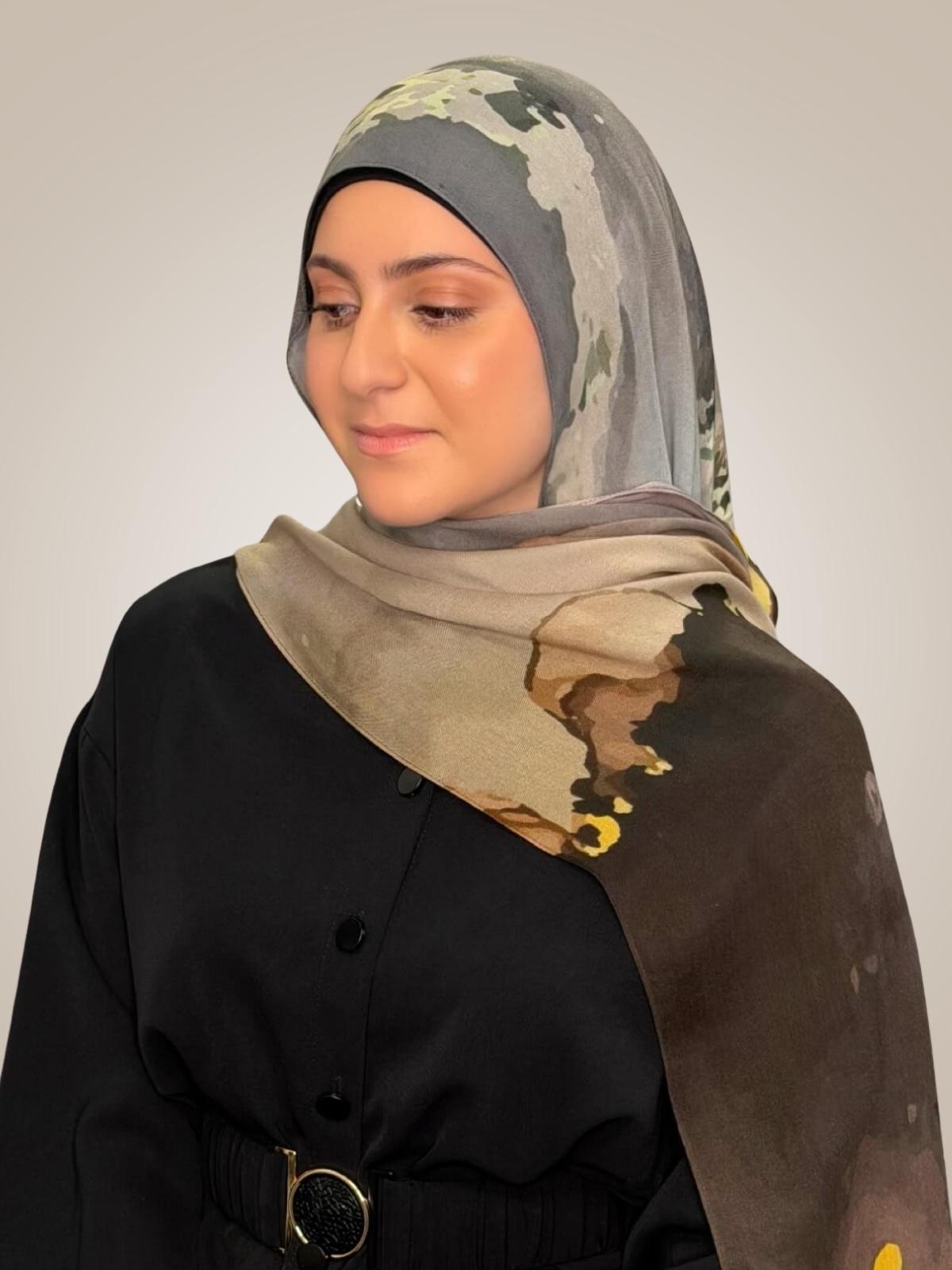 Modish Girl Print Modal Hijab-Beirut Bronze