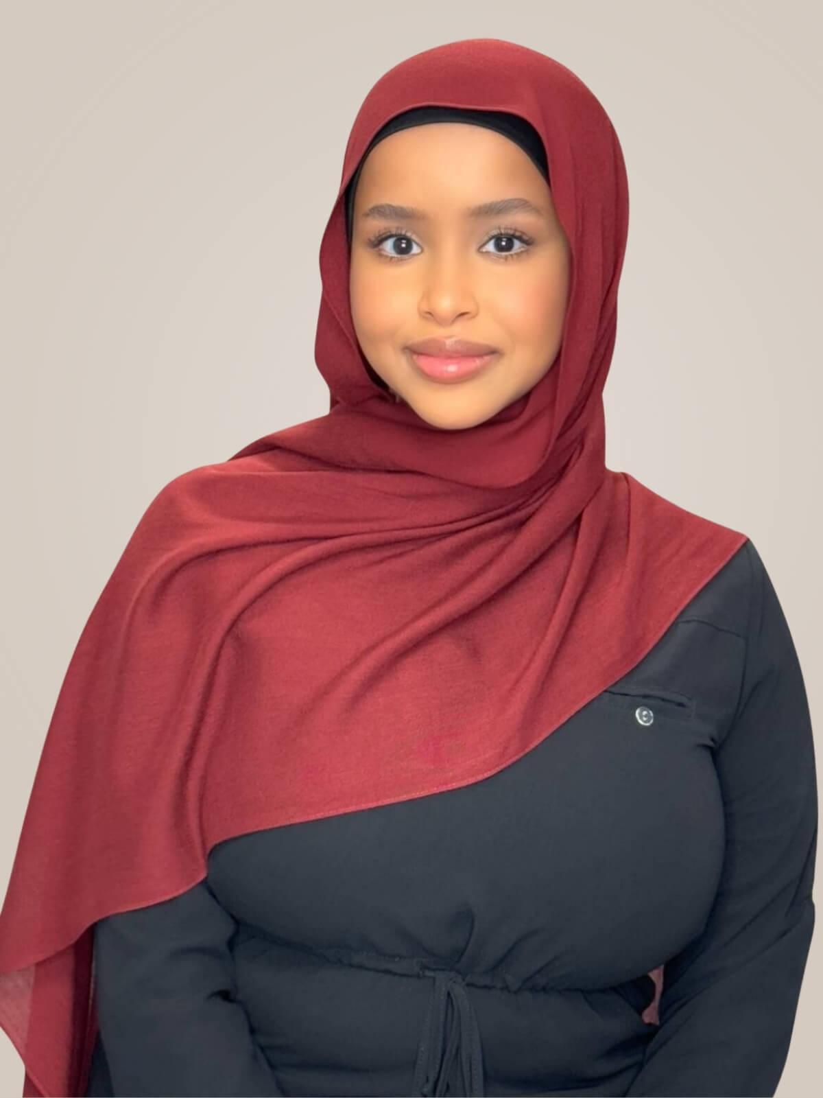 Cotton Modal Hijab-Royal Burgundy