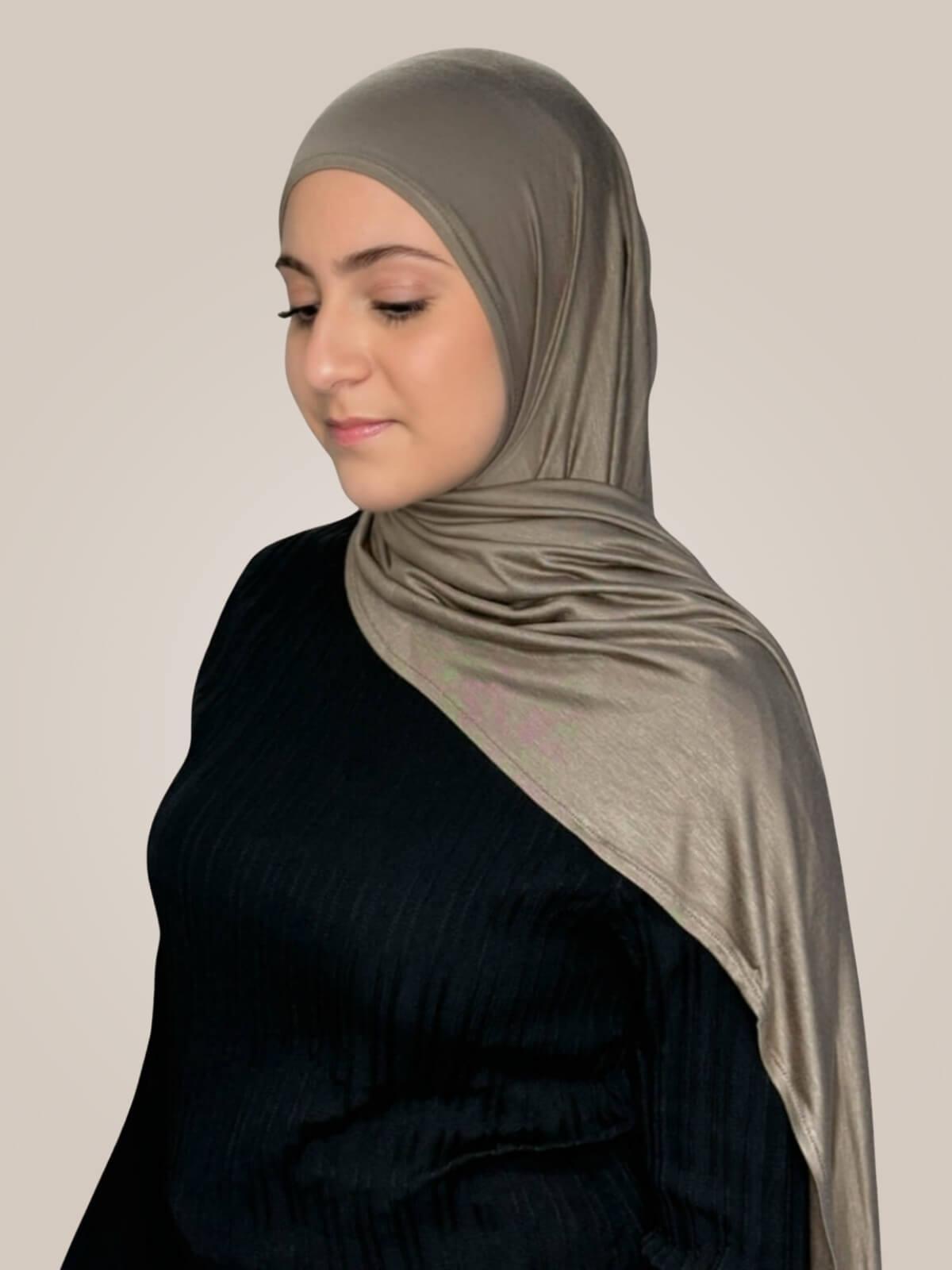 Modish Girl Pre-Sewn Jersey Hijab-Sandstone