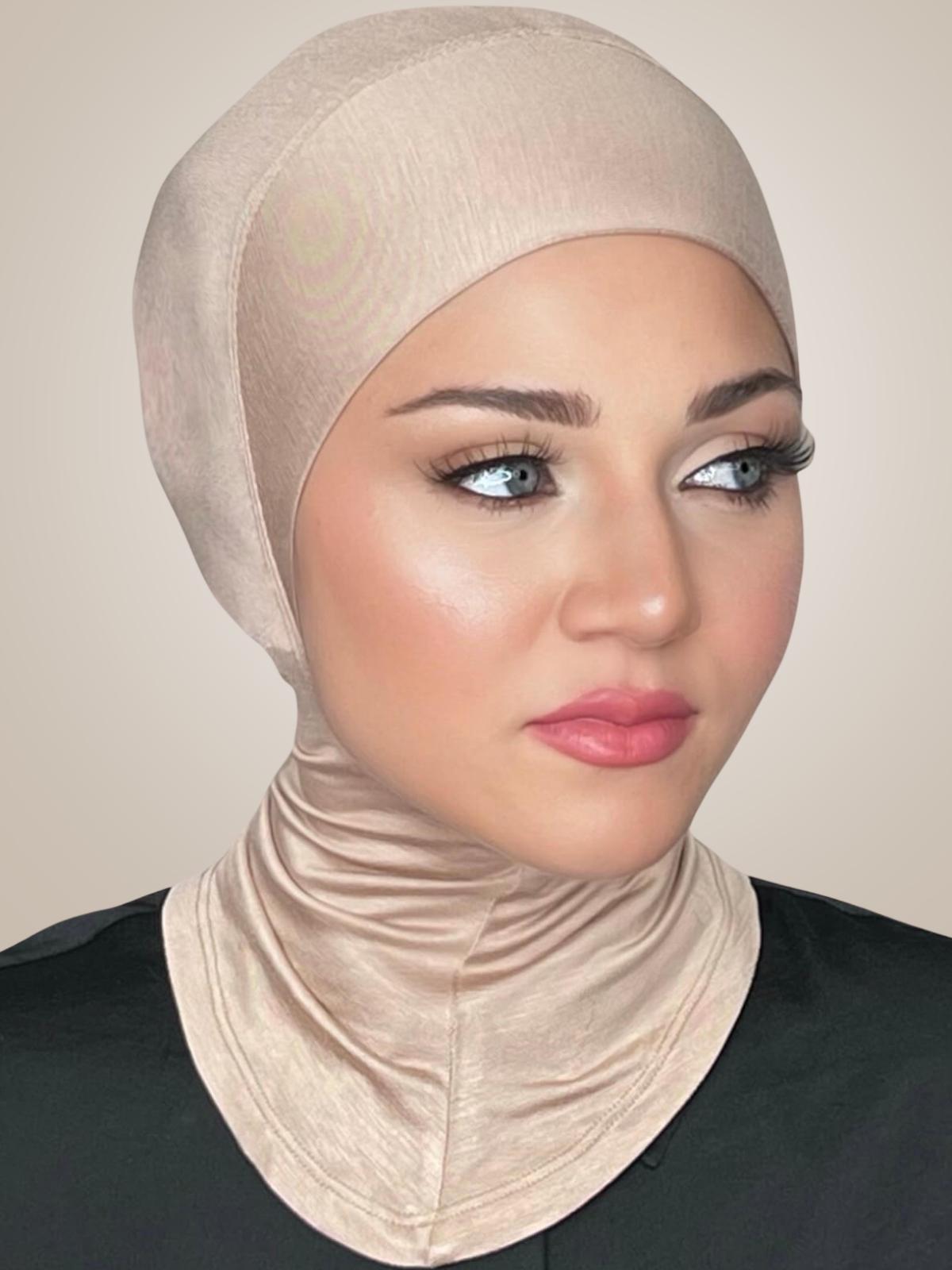 Premium Jersey Full Coverage Underscarf-Warm Taupe