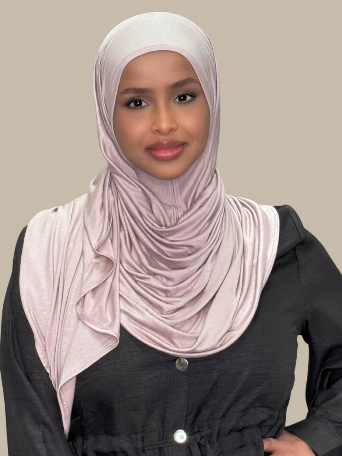 Sphinx Pre-Sewn Jersey Hijab front view on model no pins