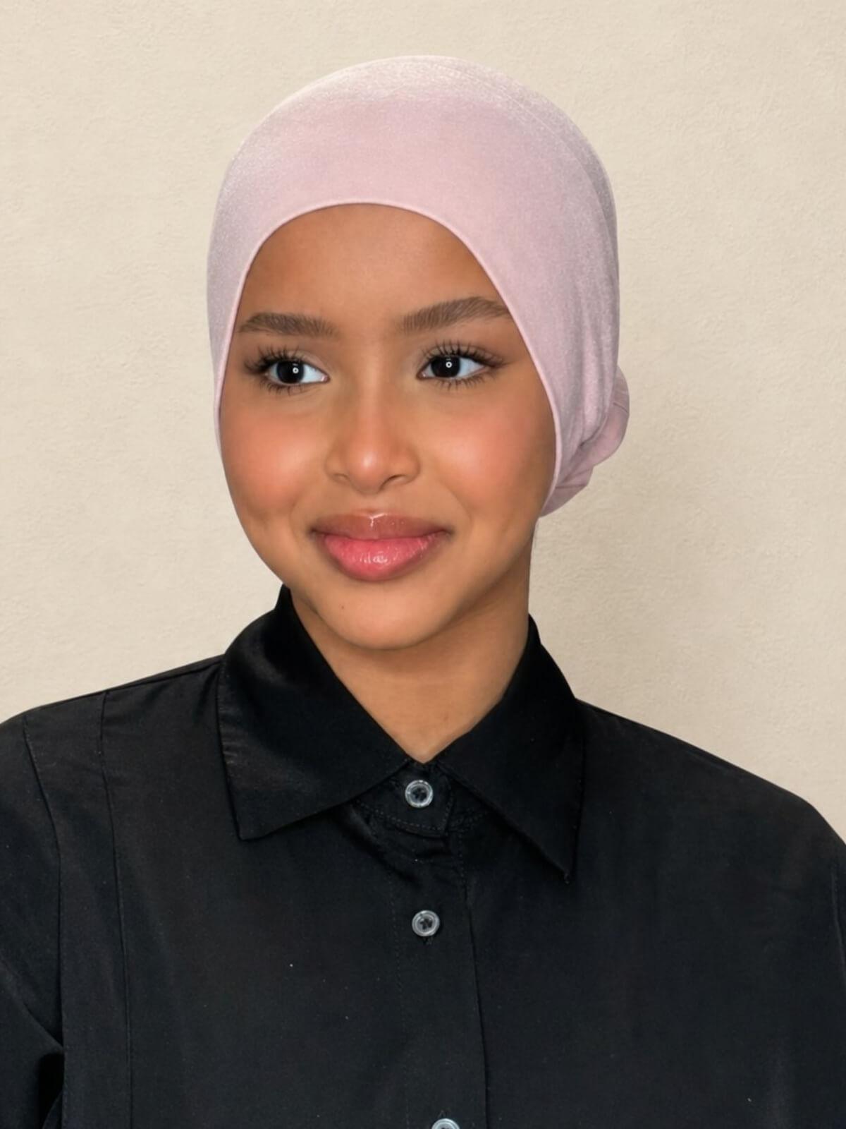 Premium Cotton Underscarf-Blush Rose
