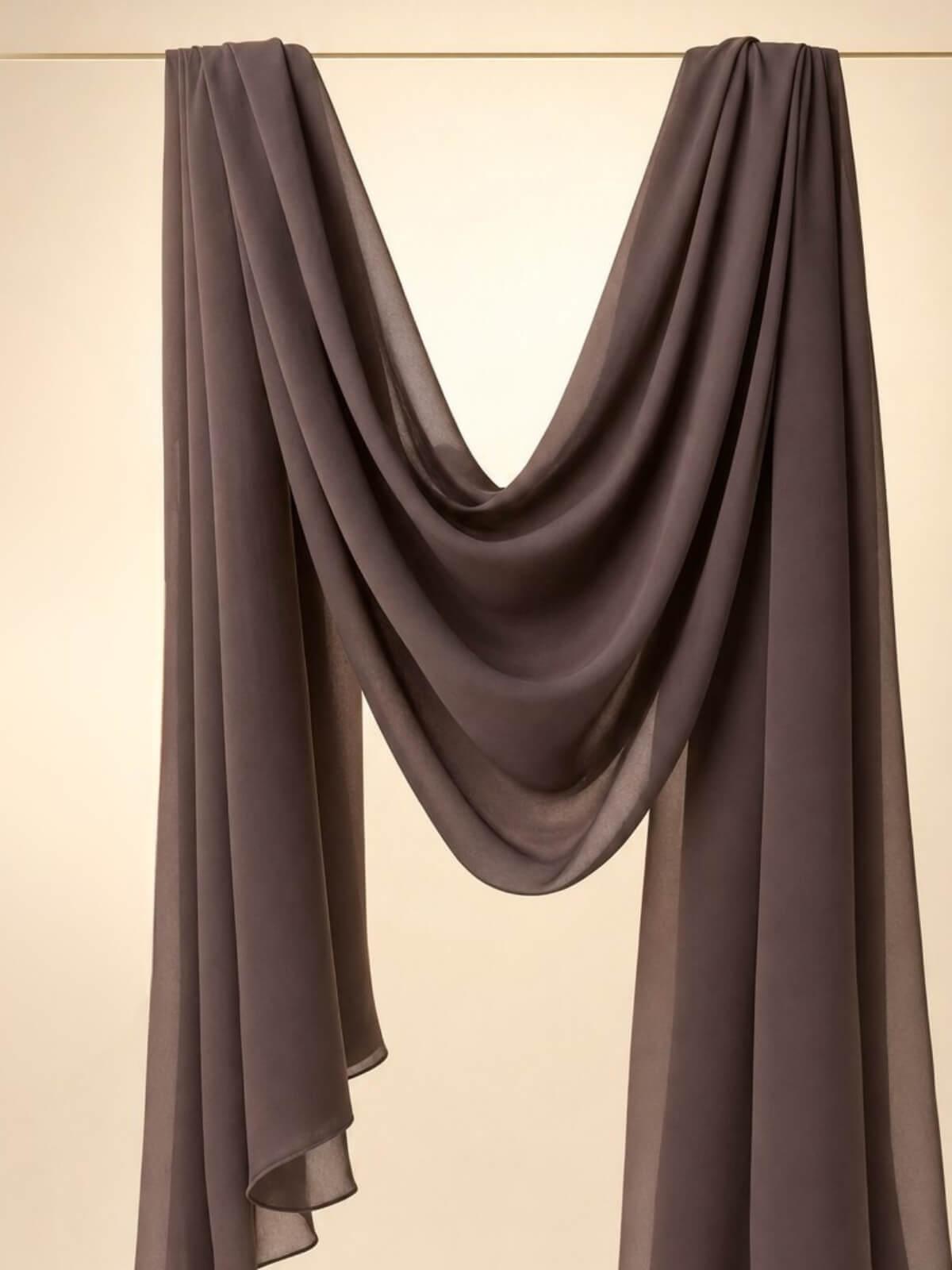 Luxury Chiffon Hijab-Coffee Brown