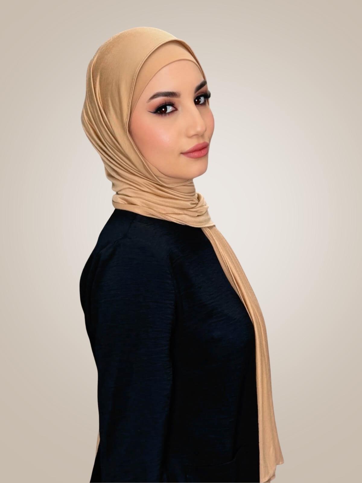Premium Jersey Hijab-Honey