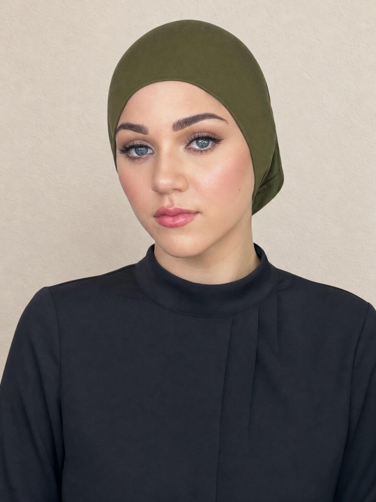 Premium Jersey Underscarf-Olive Green