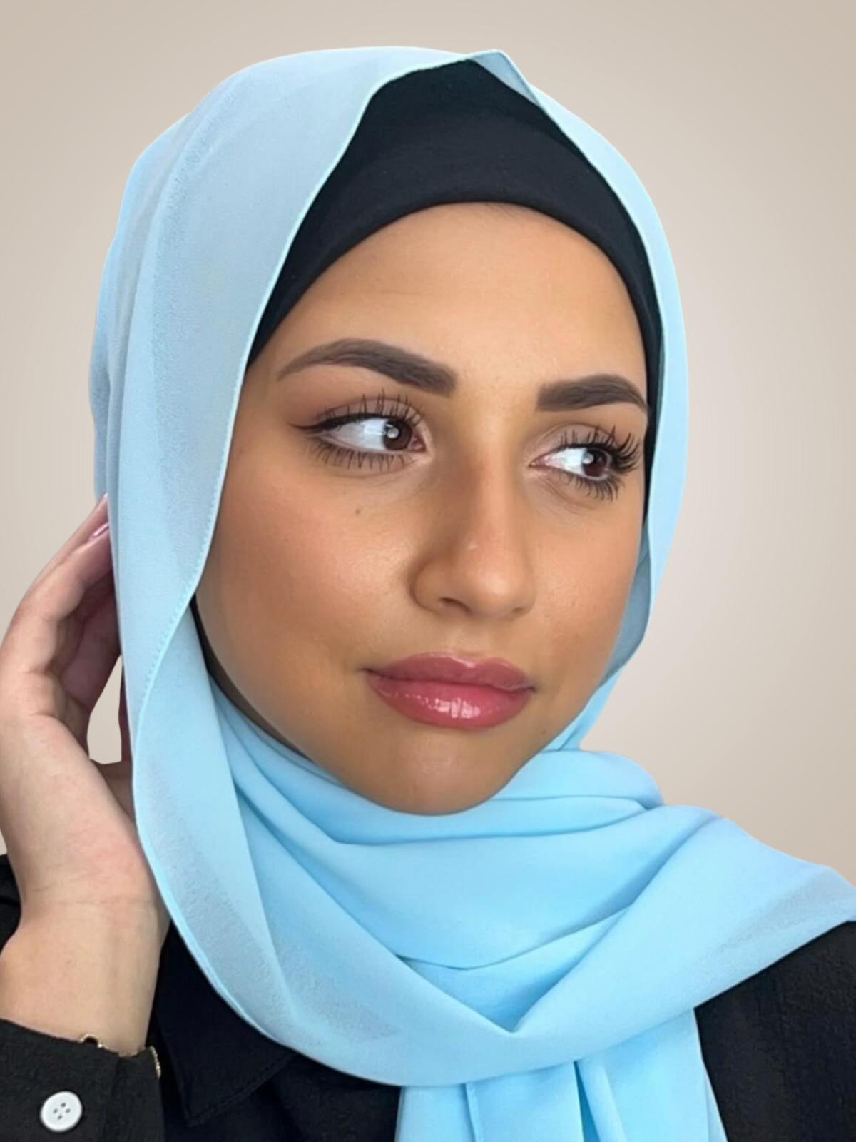 Classic Chiffon Hijab-Sky Blue
