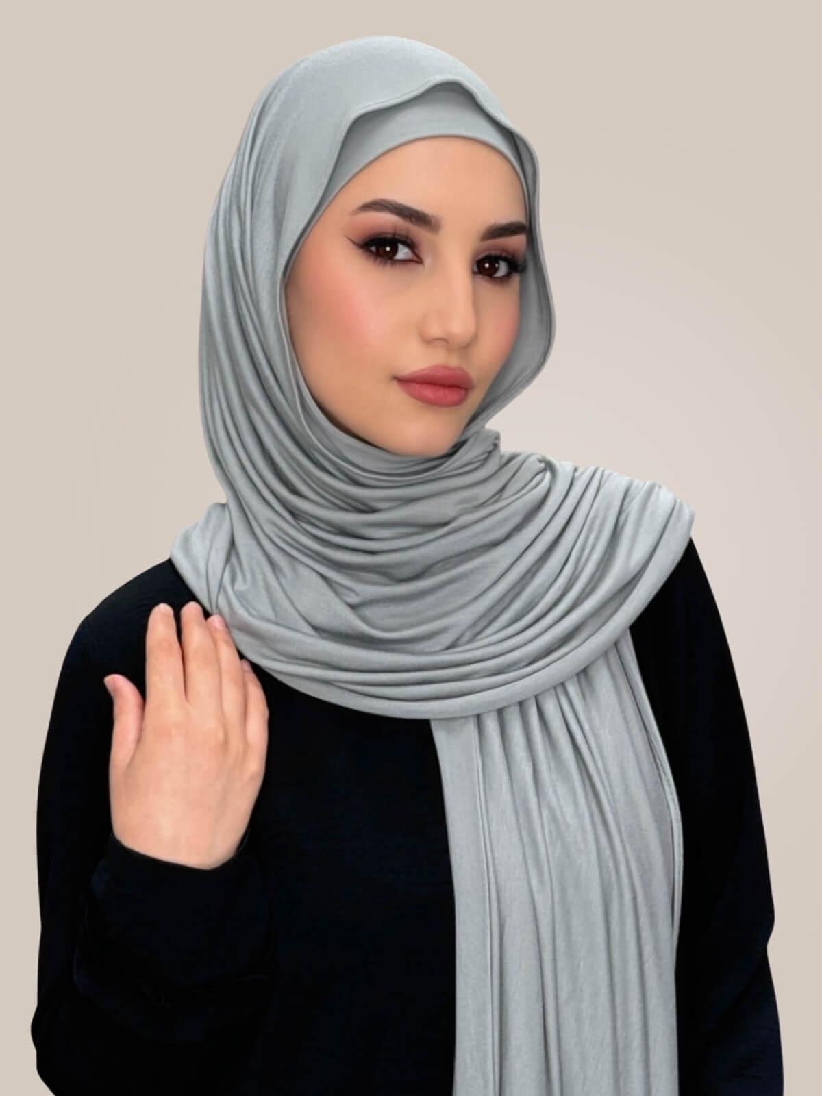 Premium Jersey Hijab-Chic Grey