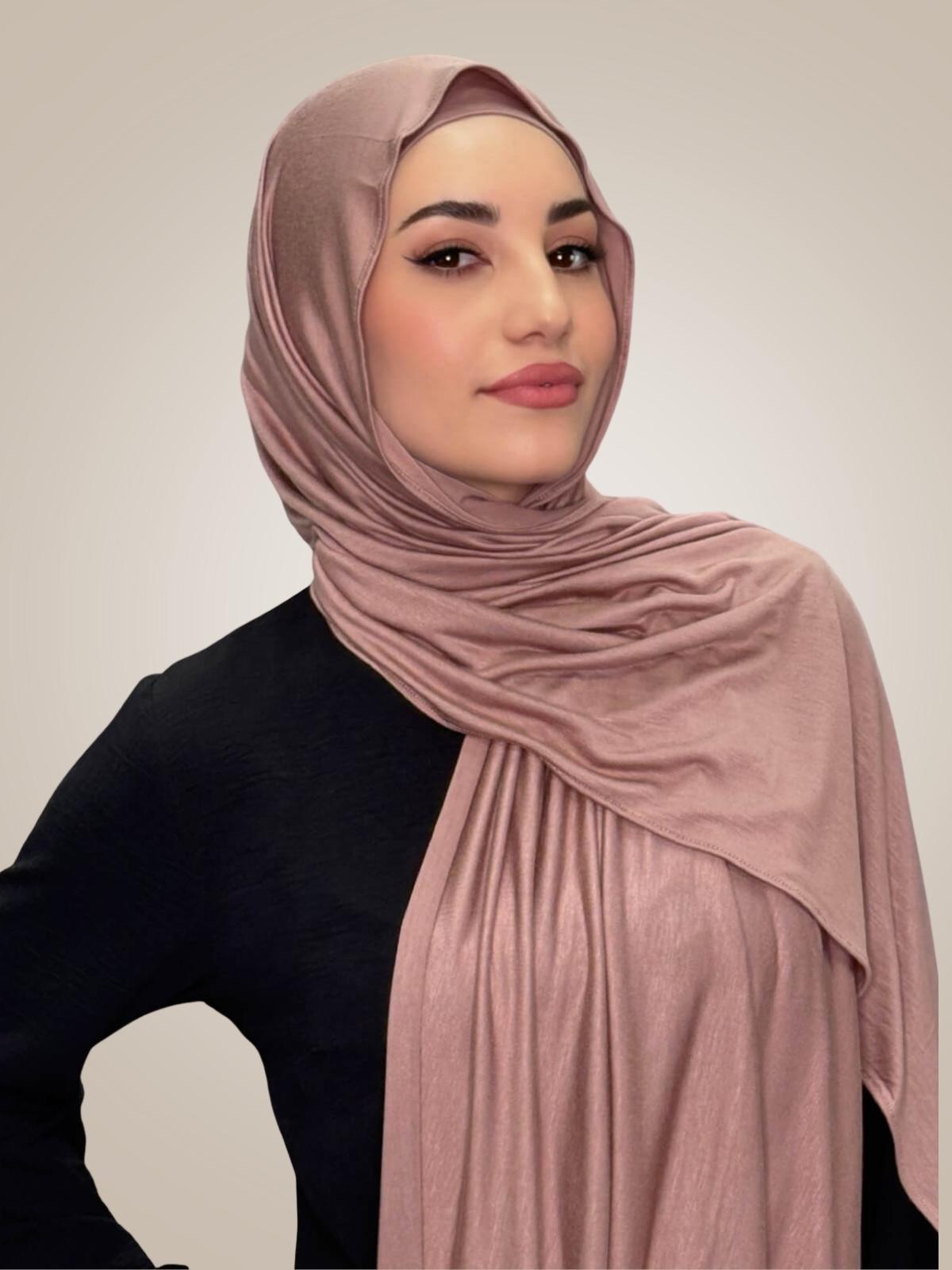 Premium Jersey Hijab-Dusty Rose