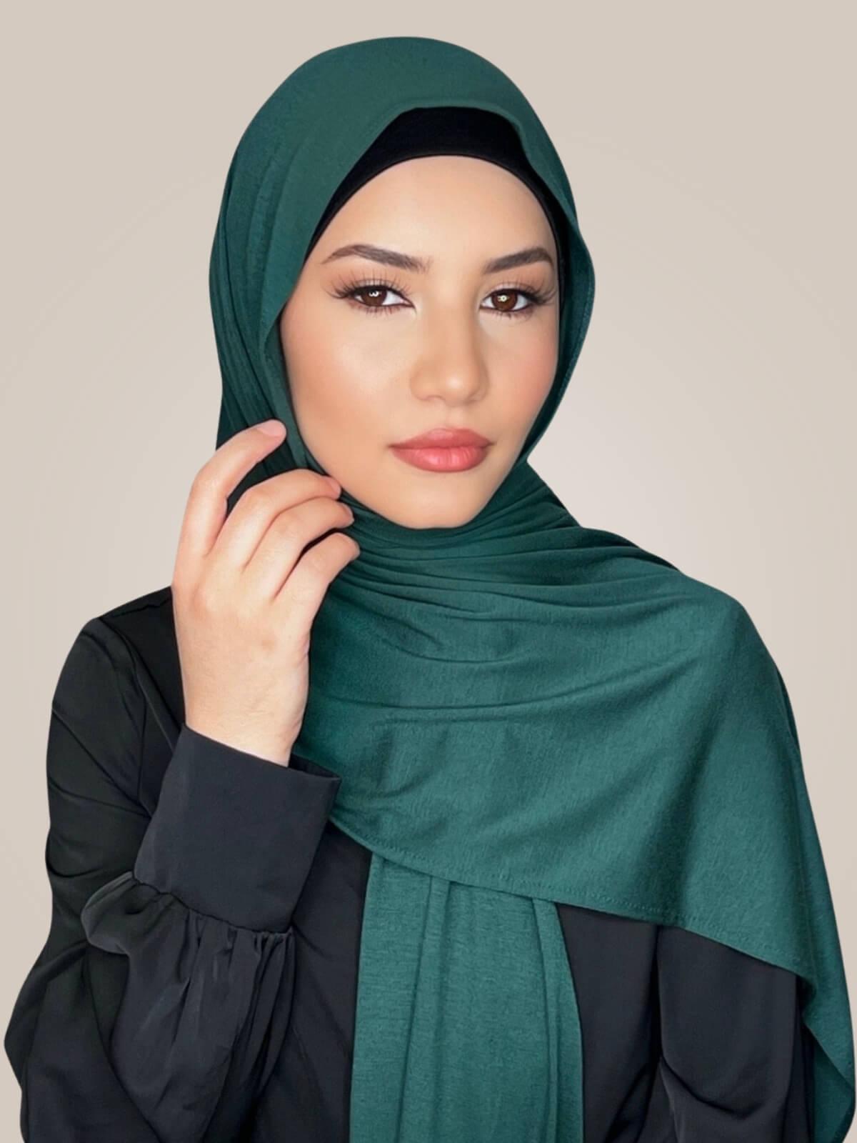 Classic Jersey Hijab-Deep Green
