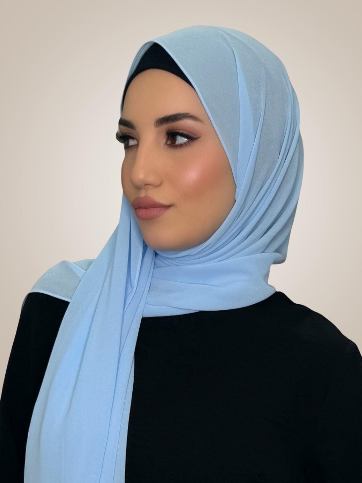 Classic Chiffon Hijab-Aqua