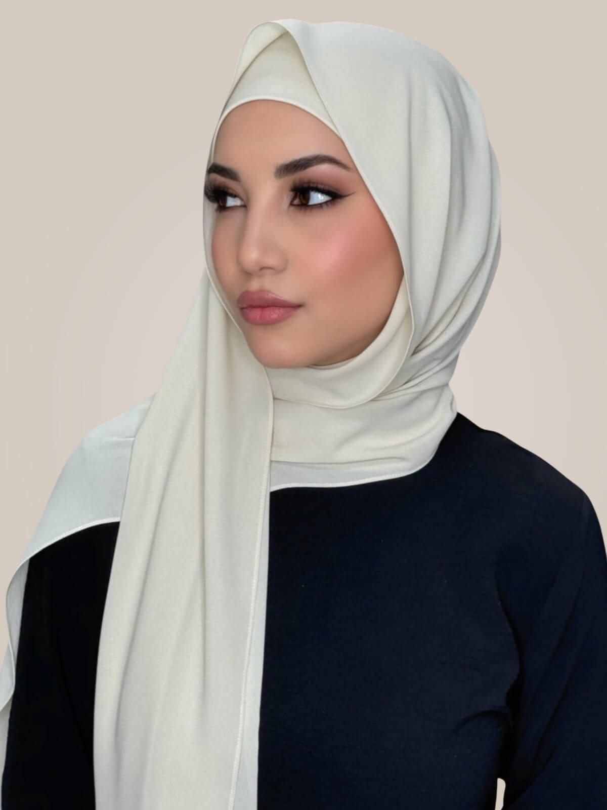 Matching Chiffon Hijab Set-Royal Beige