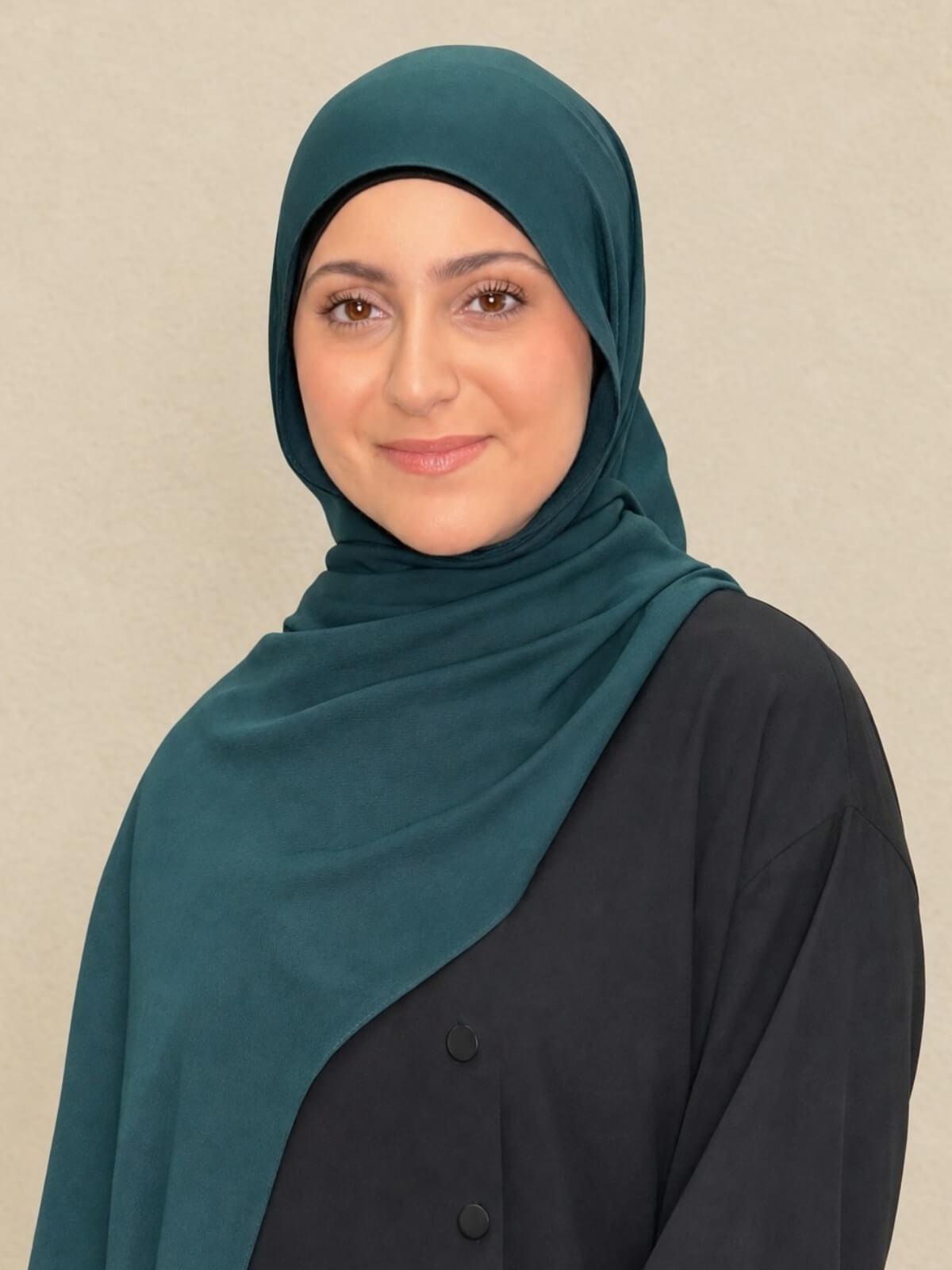 Modish Girl Cotton Modal Hijab-Dark Aqua