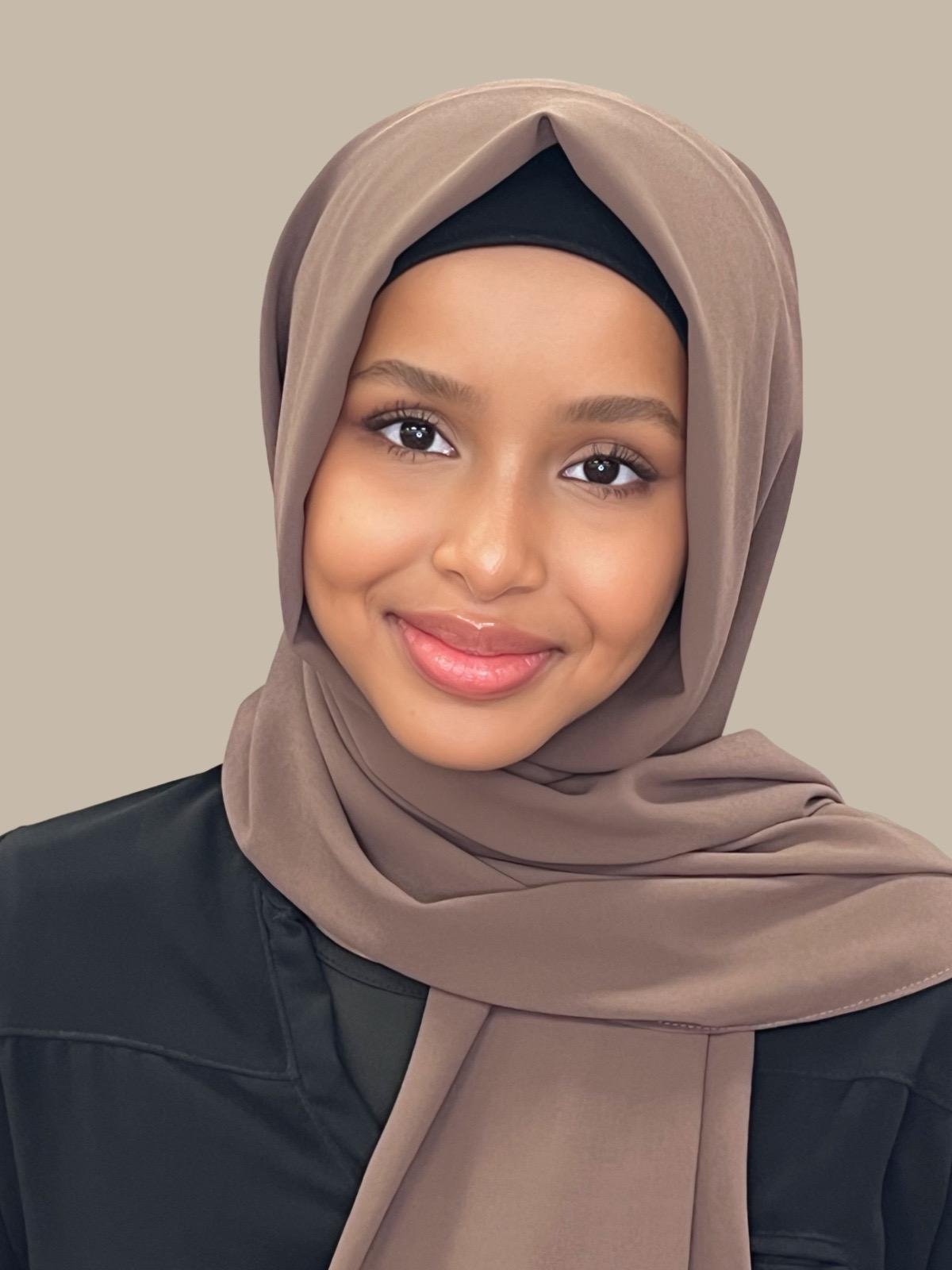 Classic Chiffon Hijab-Walnut Brown