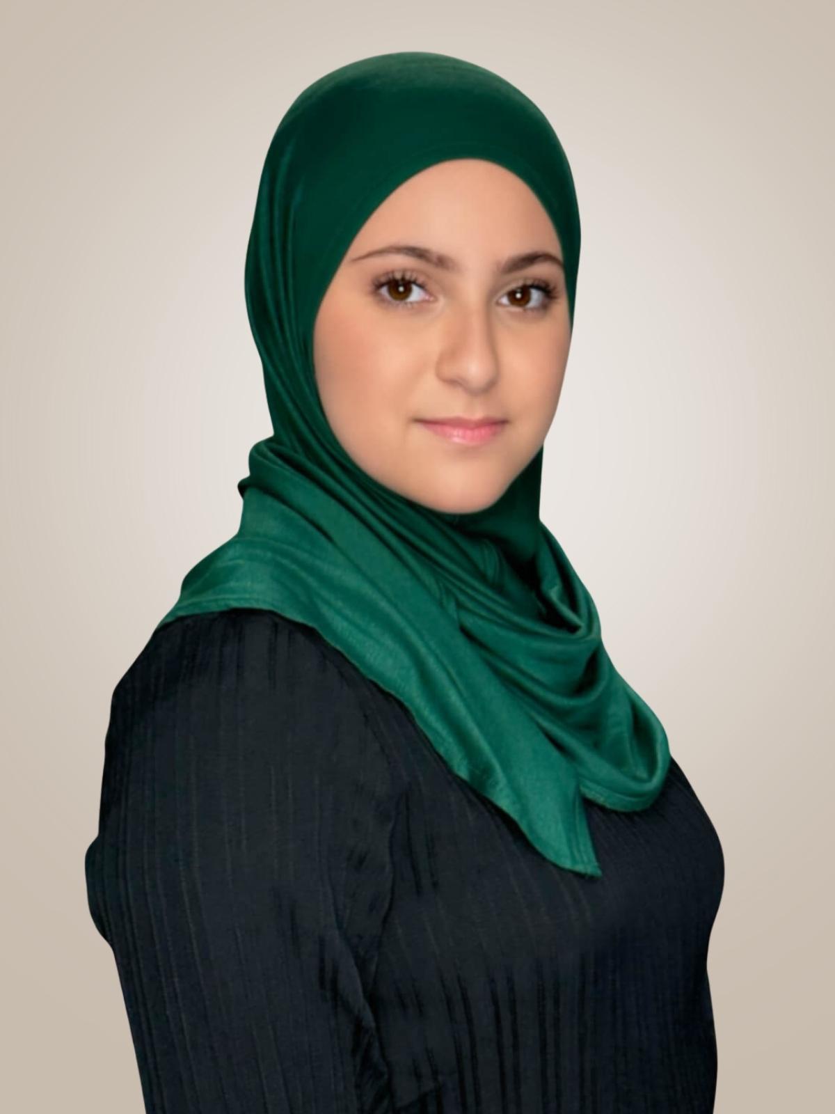 Modish Girl Pre-Sewn Jersey hijab-Forrest Green
