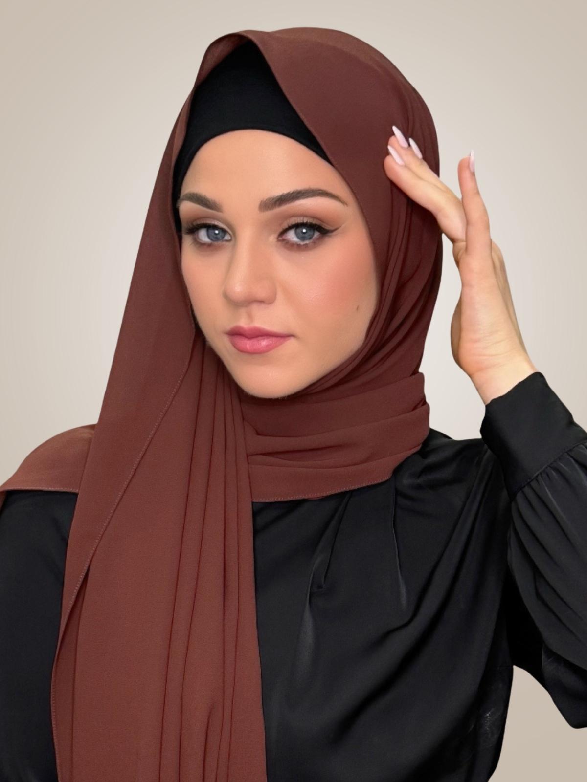 Classic Chiffon Hijab-Cocoa
