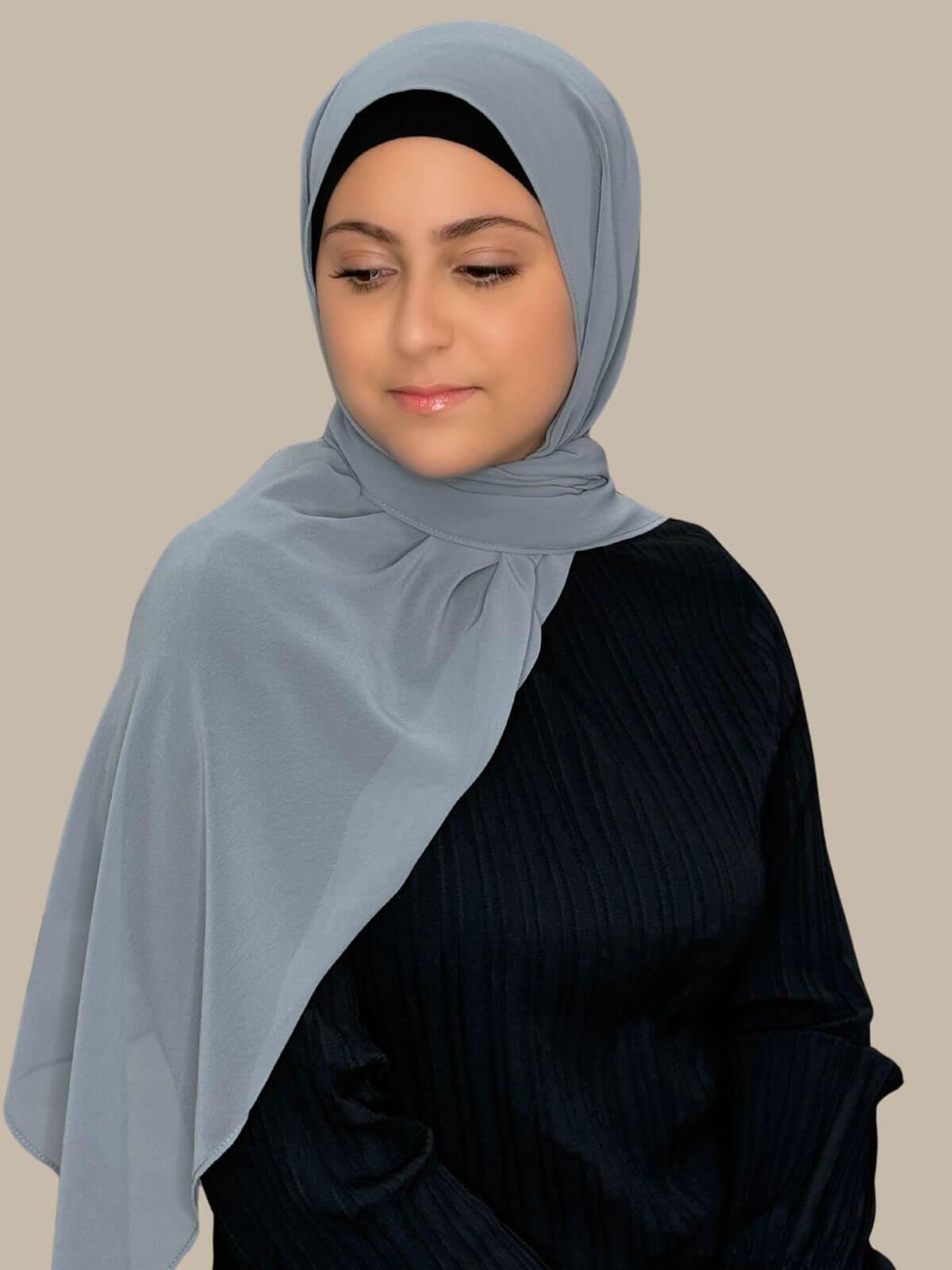 Modish Girl luxury chiffon Hijab-Gravity Grey