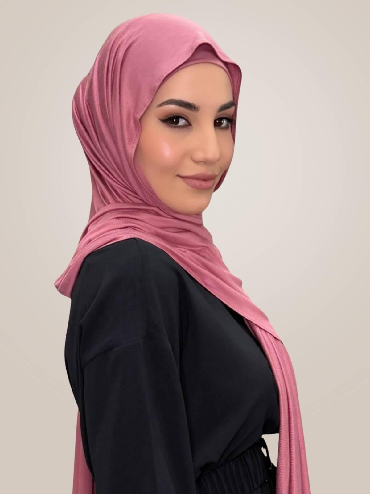 Premium Jersey Hijab-Pale Rose