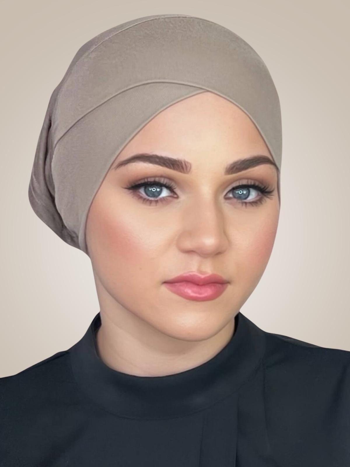 Premium Jersey Cross Front Underscarf -Desert