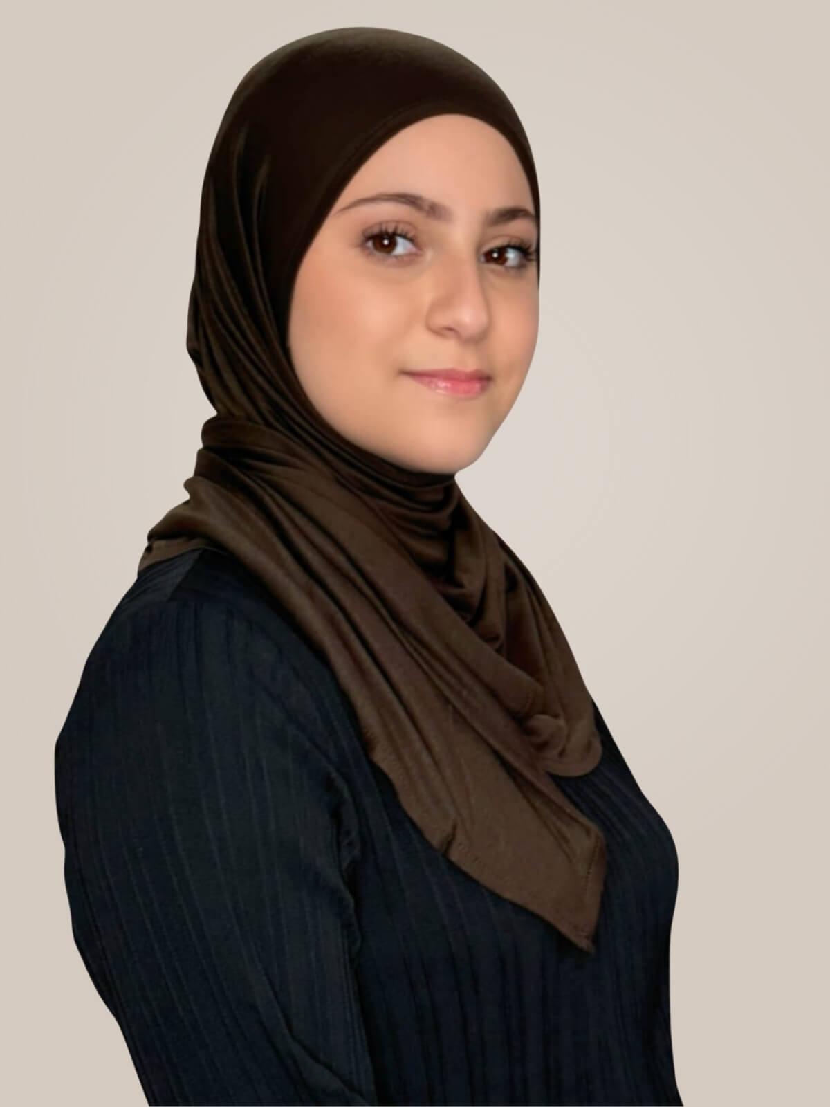 Modish Girl Pre-Sewn Jersey Hijab-Chocolate Brown