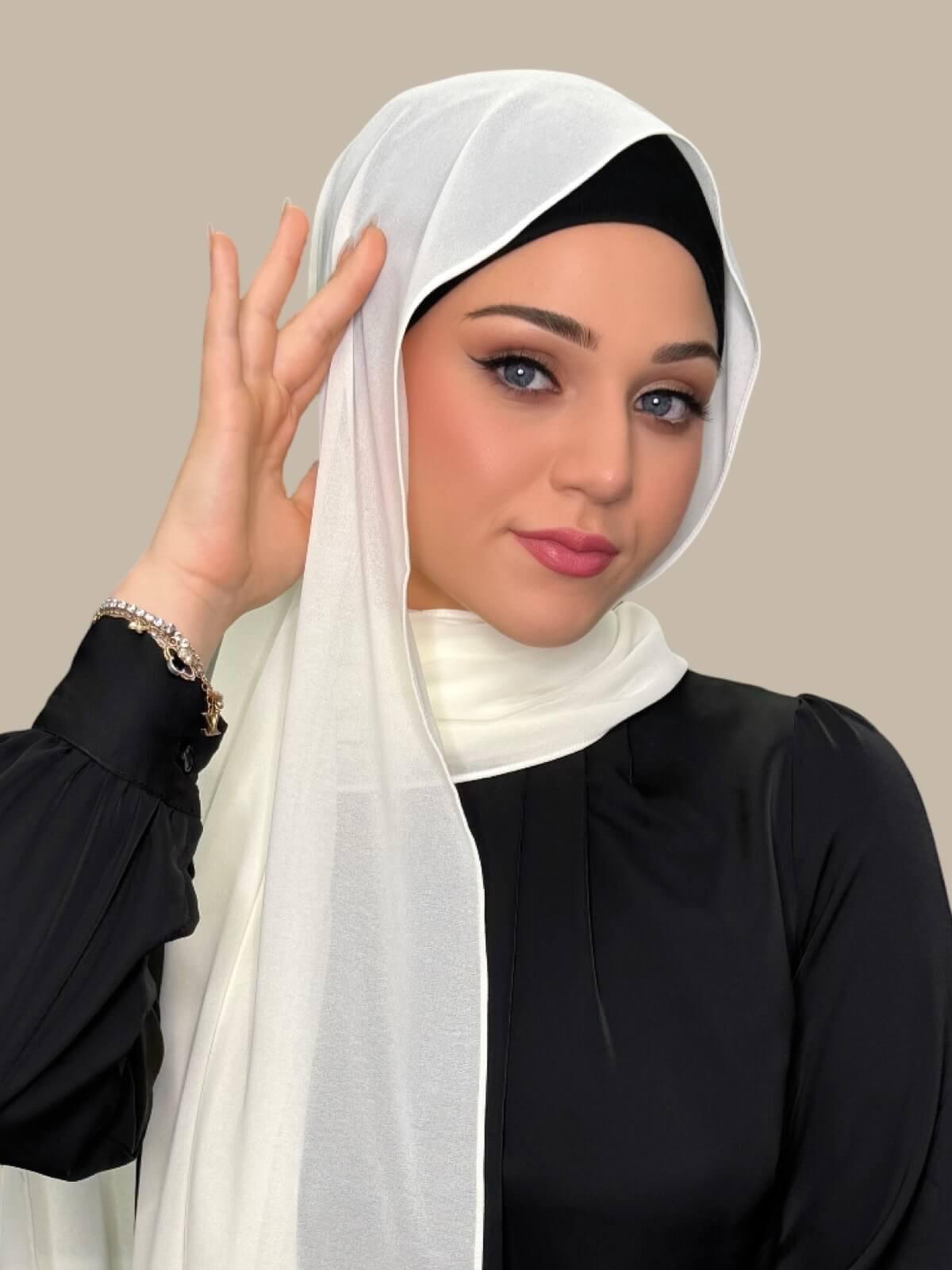 Classic Chiffon Hijab-Classic Ivory