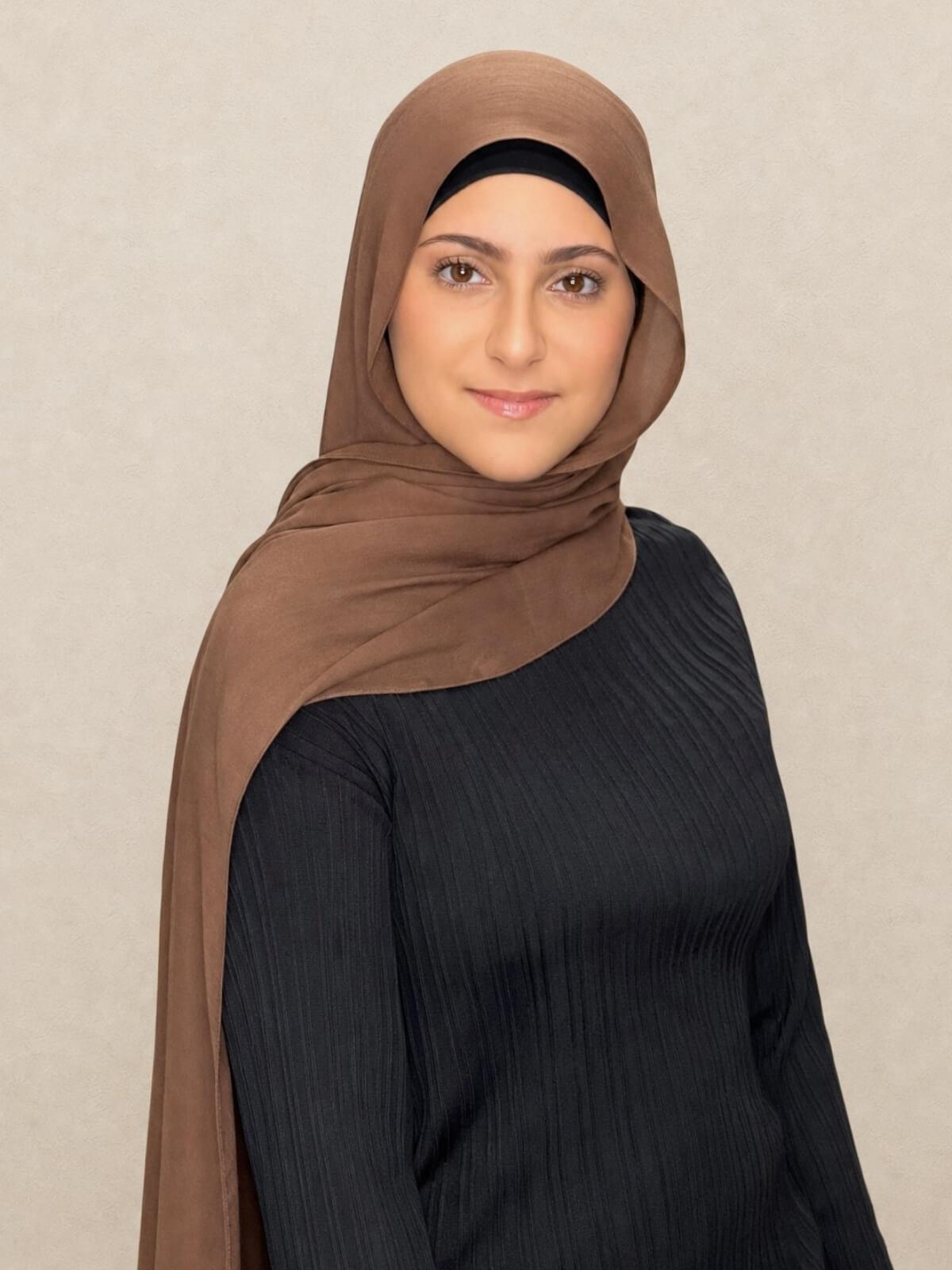 Modish Girl Cotton Modal Hijab-Golden Walnut