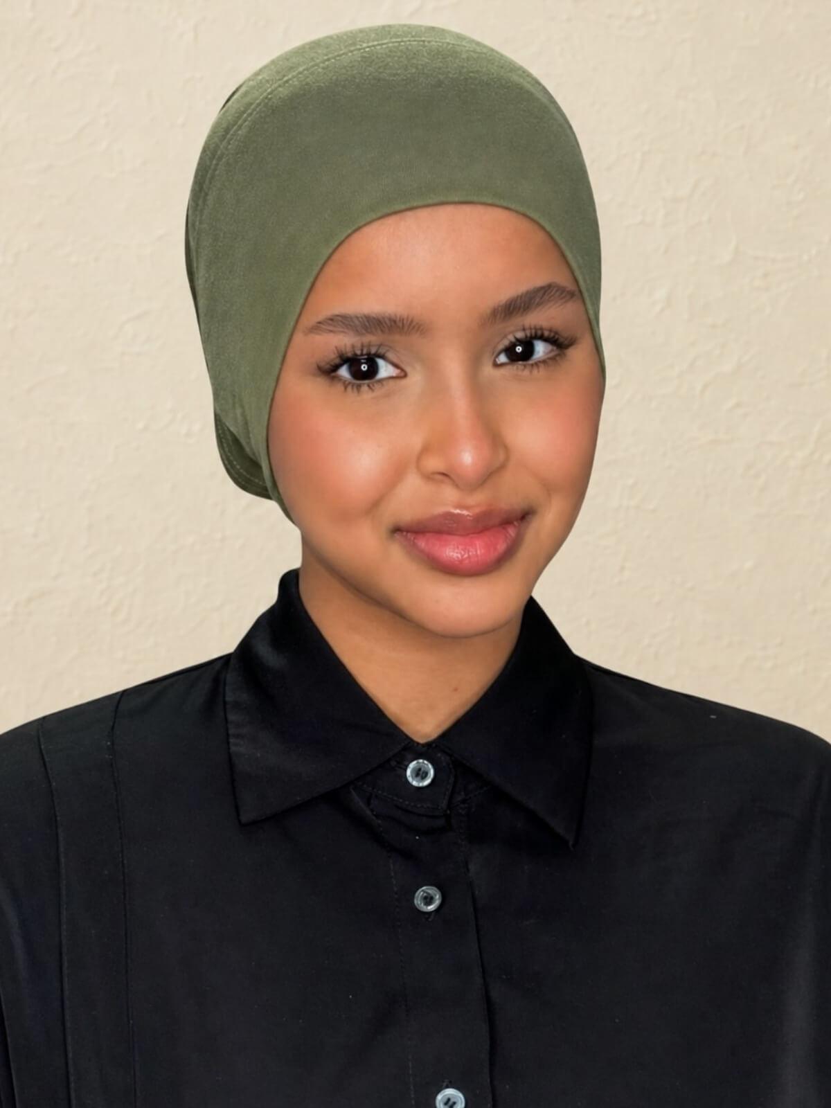 Premium Cotton Underscarf-Dusty Olive