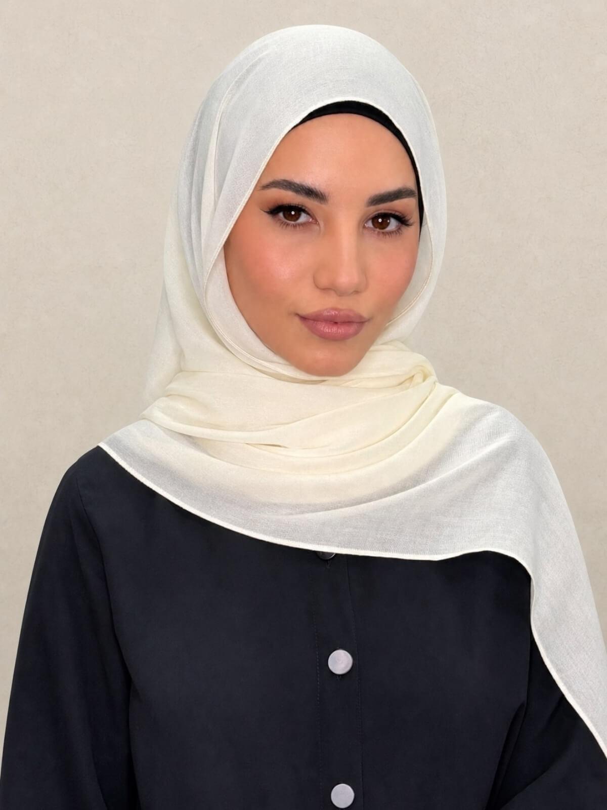 Cotton Modal Hijab-Lace