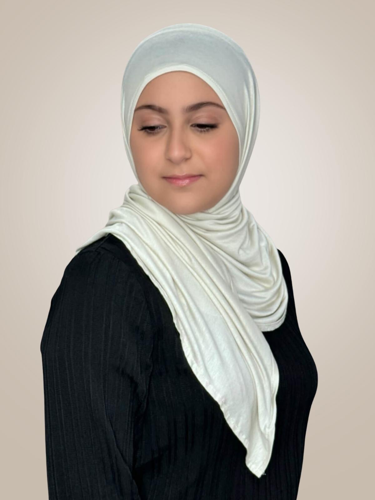 Modish Girl Pre-Sewn Jersey Hijab-Ivory