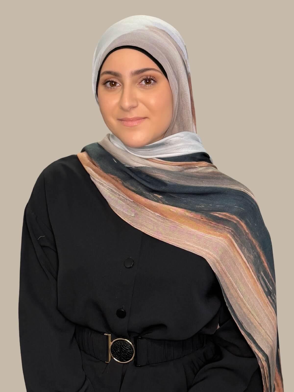 Modish Girl Print Modal Hijab-Sahara Drift