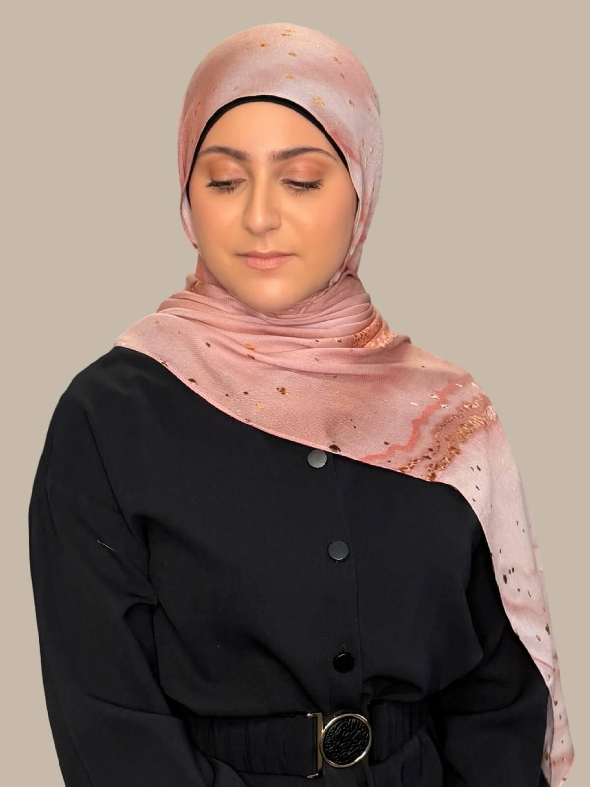 Modish Girl Print Modal Hijab-Malibu Dusk