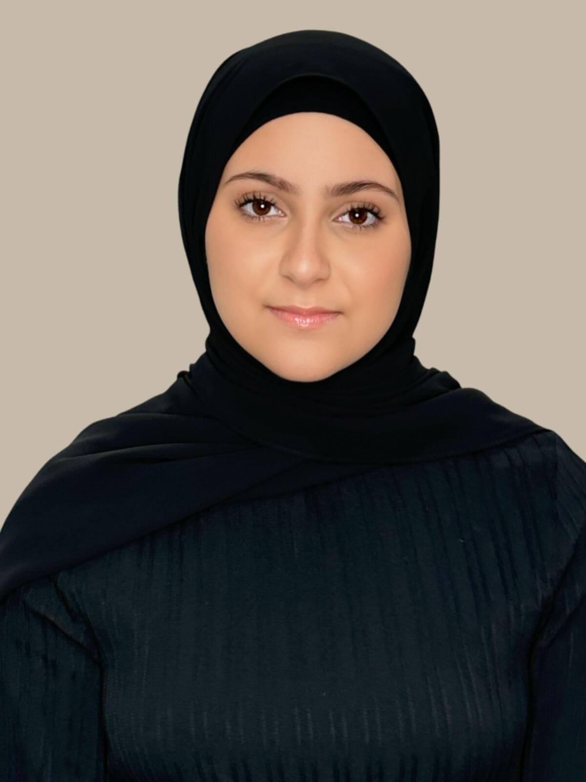 Modish Girl Luxury Chiffon Hijab-Black