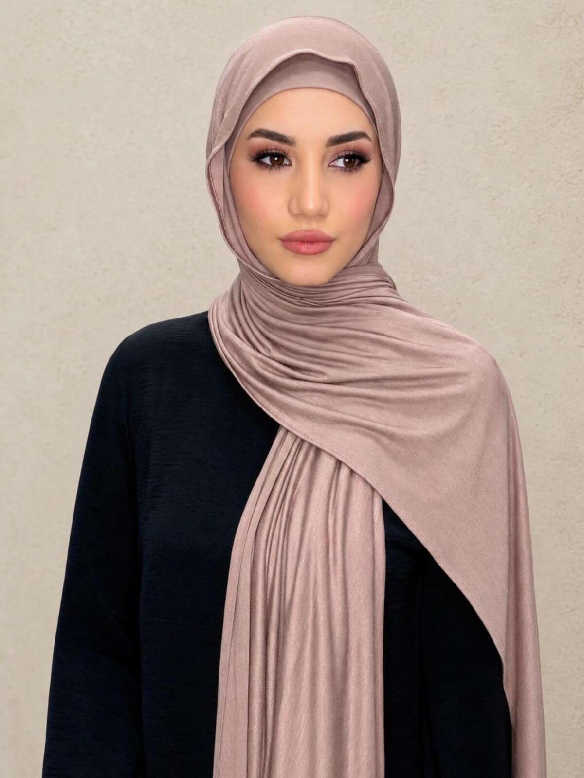 Premium Jersey Hijab-Dusty Rose