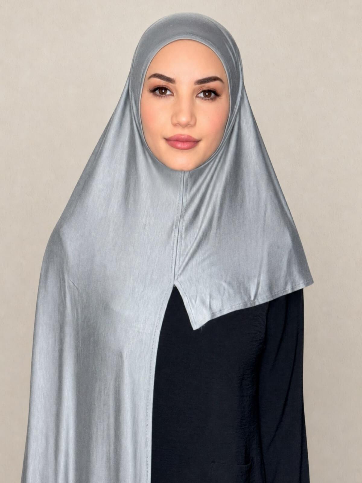 Pre-Sewn Jersey Hijab-Chic Grey