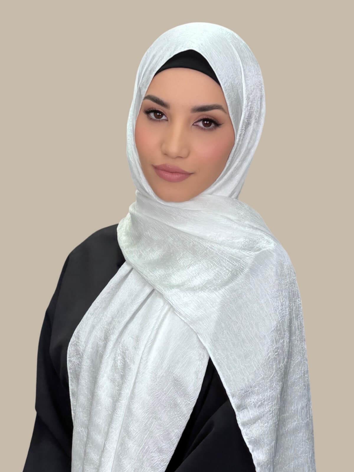 Classic Satin Hijab-White