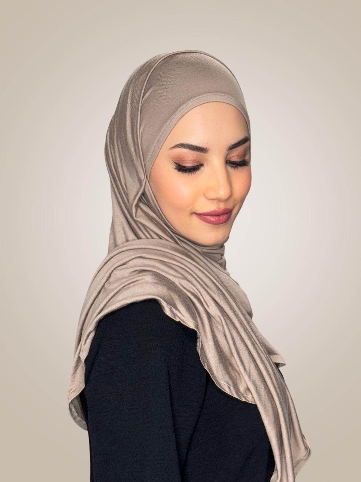 Pre-Sewn Jersey Hijab-Desert