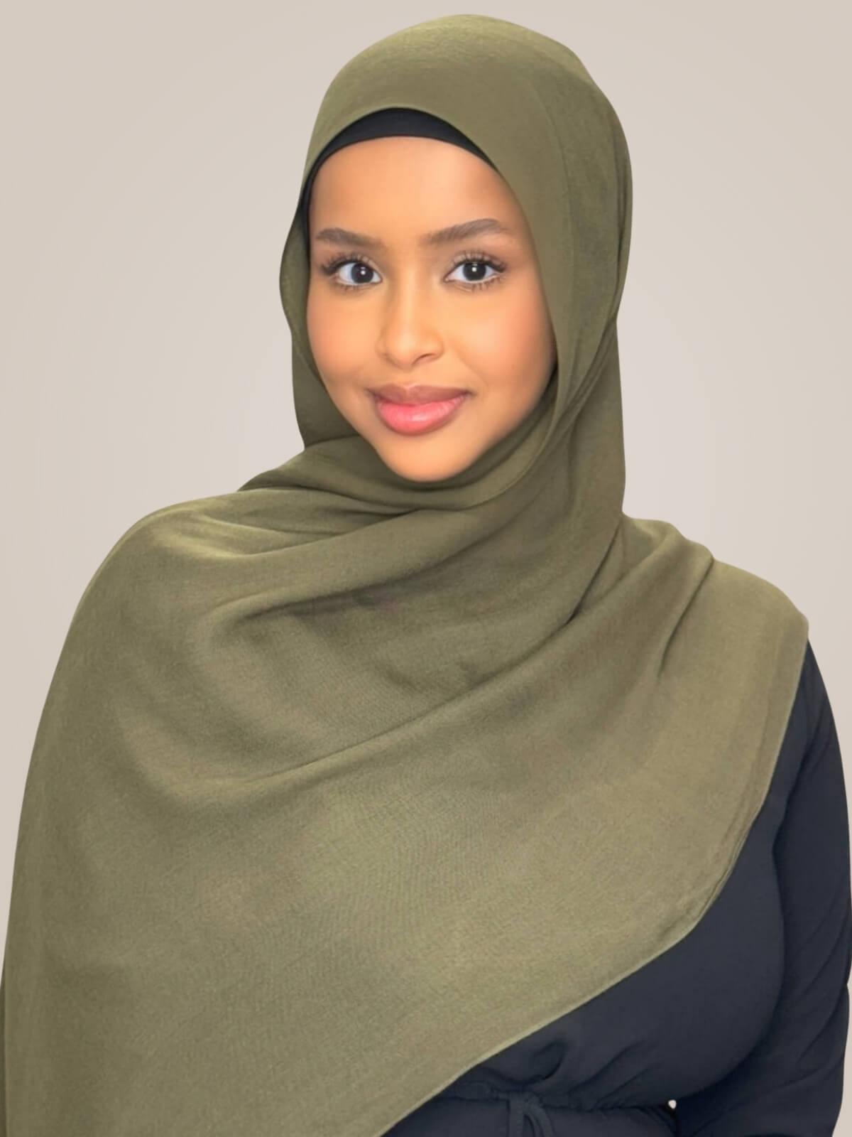 Cotton Modal Hijab-Sunlit Sage