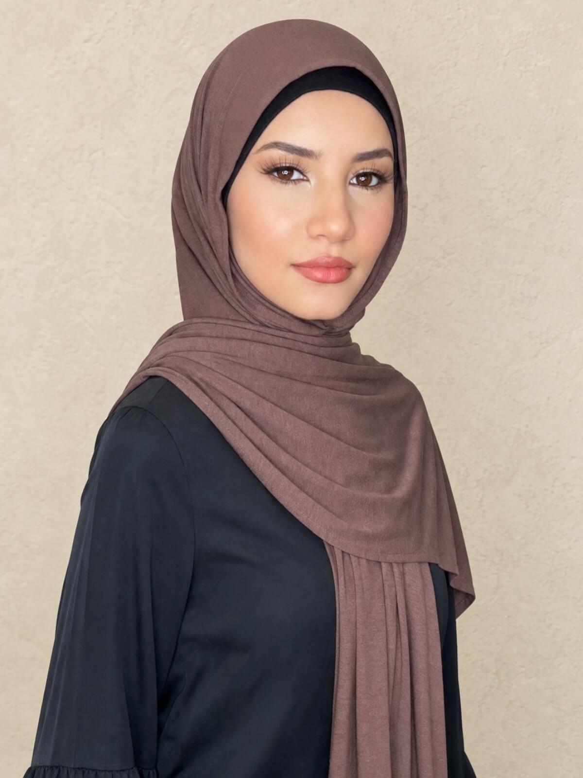 Classic Jersey Hijab-Mocha