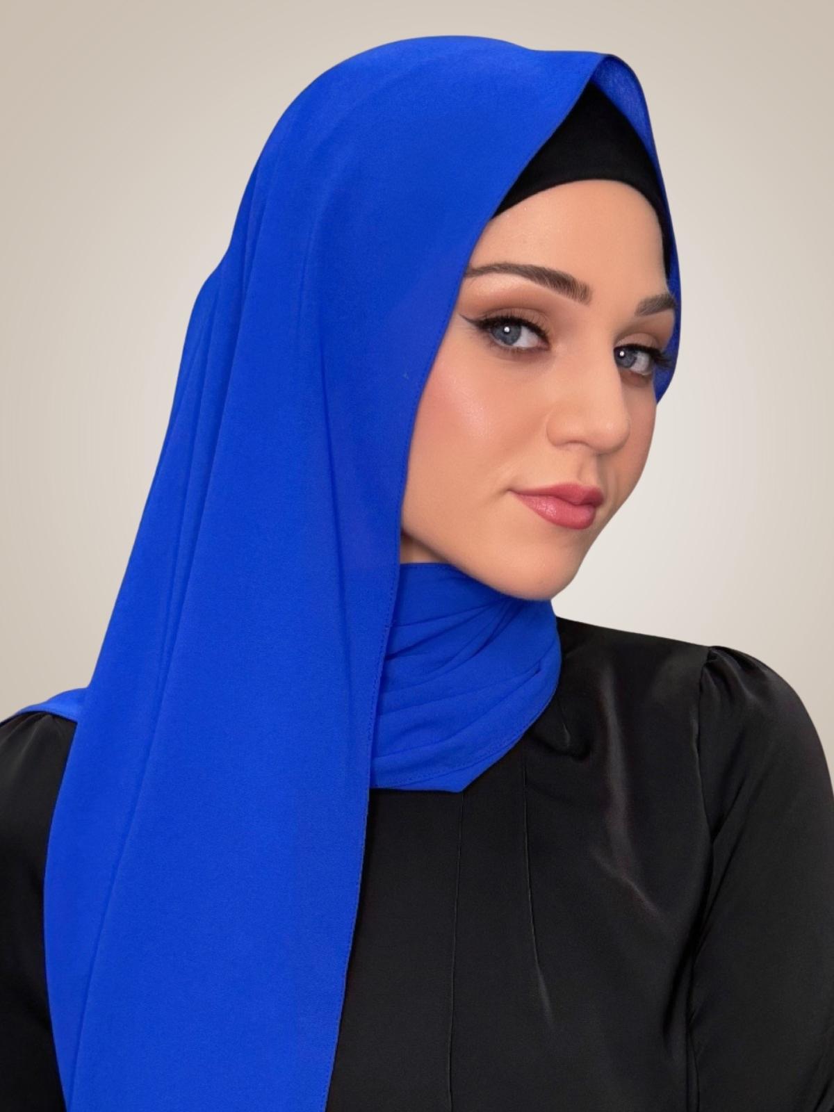 Classic Chiffon Hijab-Royal Blue