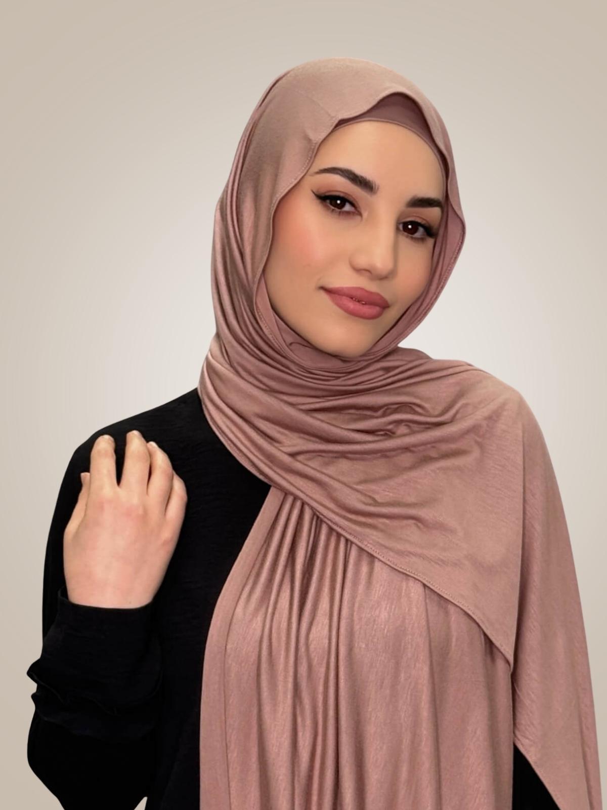 Premium Jersey Hijab-Dusty Rose
