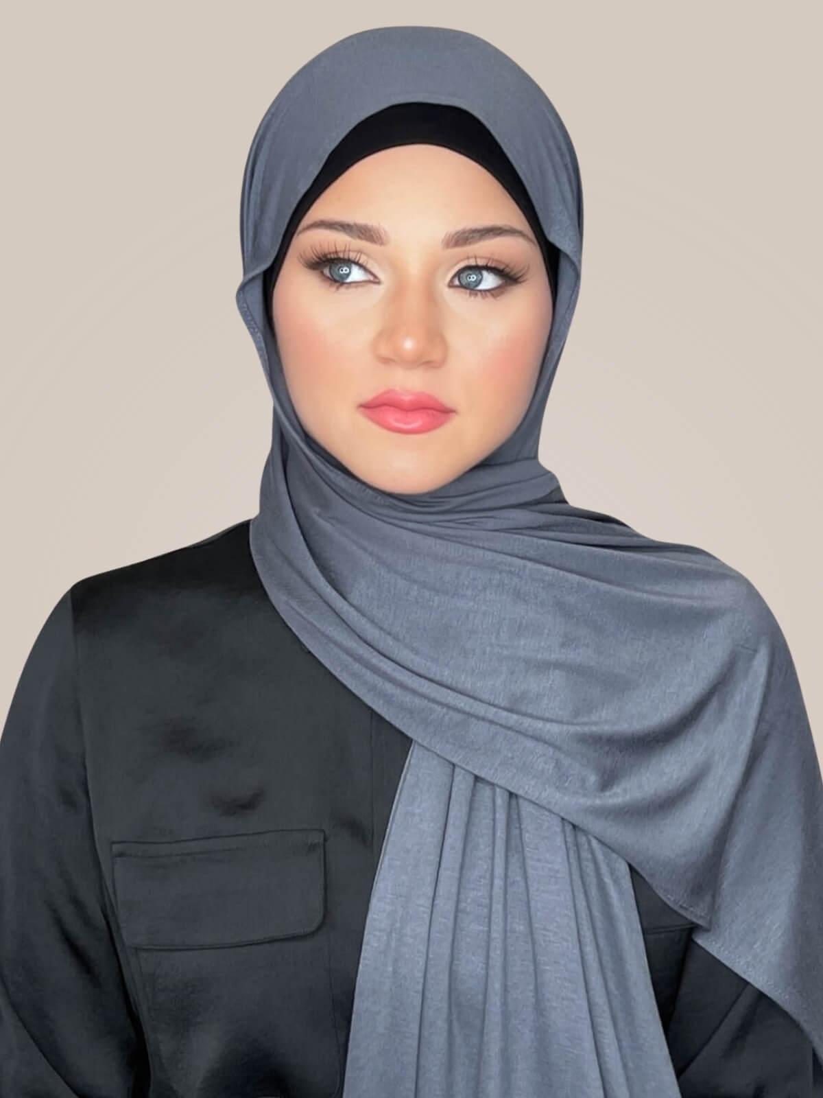 Classic Jersey hijab-Charcoal