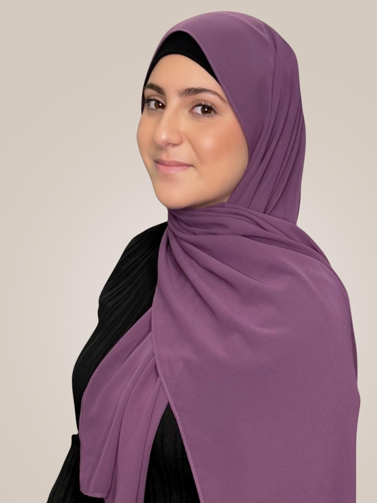 Modish Girl Luxury Chiffon Hijab-Mauve Taupe